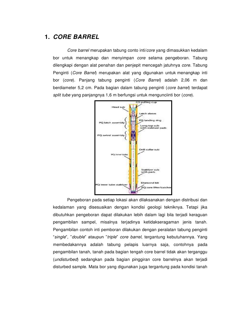 Core Barrel Dan Casing | PDF | Teknologi & Rekayasa