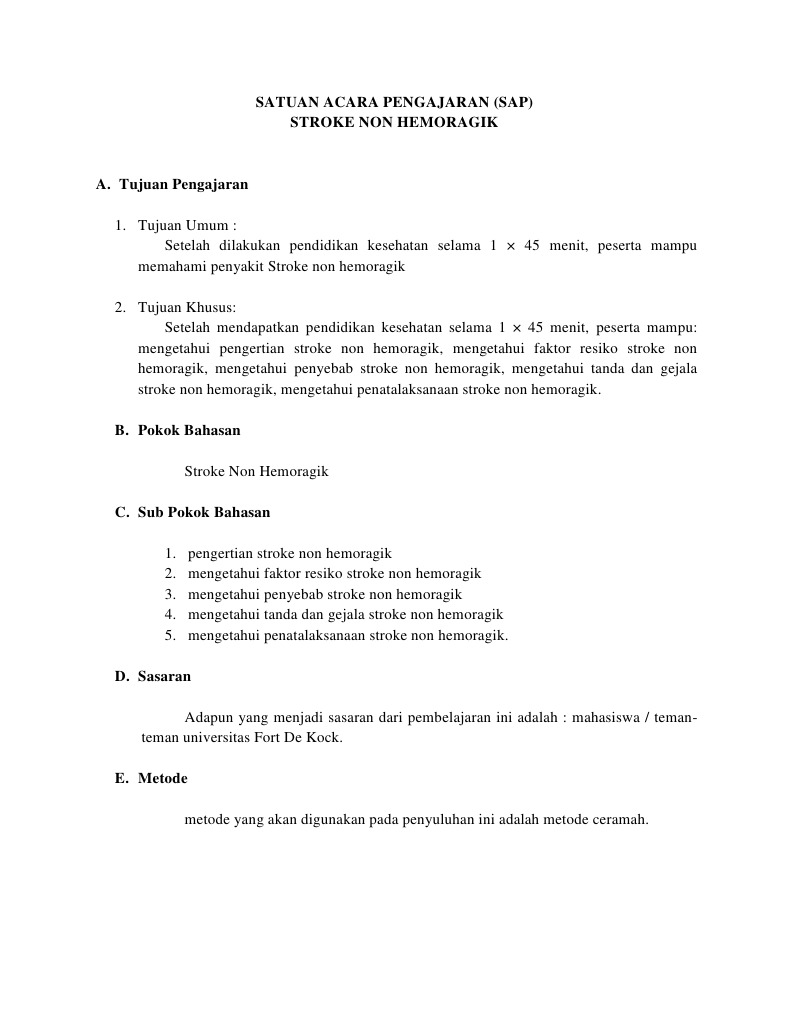 Contoh Askep Stroke Infark - Simak Gambar Berikut