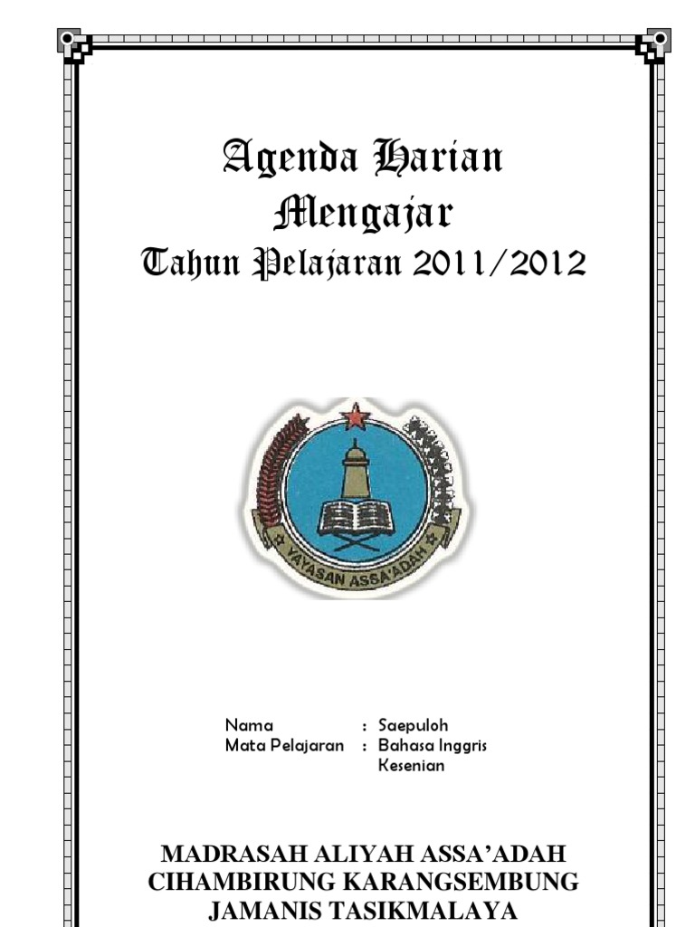 Agenda Harian Pdf