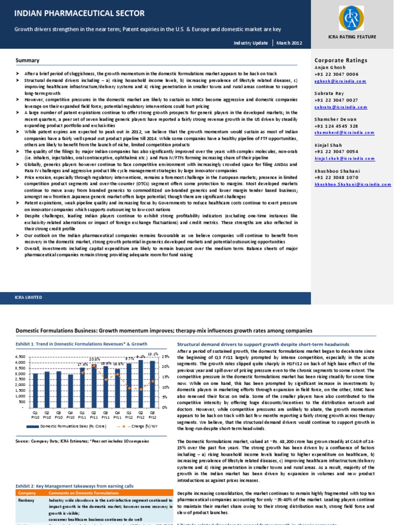 Indian Pharmaceutical Sector | PDF | Generic Drug | Biopharmaceutical