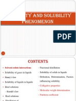 Solubility and Solubility Phenomenon