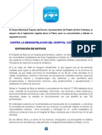 Moción contra la desmantelación del Hospital de Baza.