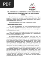 Prestação de contas semestrais do CA