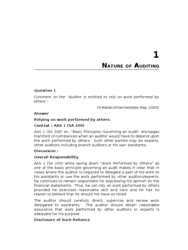 Nature of Auditing | PDF | Financial Audit | Internal Control