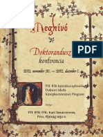 Pécsi Középkortörténeti PhD-konf. (2012. Nov. 30. - Dec. 1.) - Meghívó