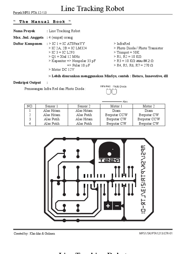 Line Tracking Robot Project Guide | PDF