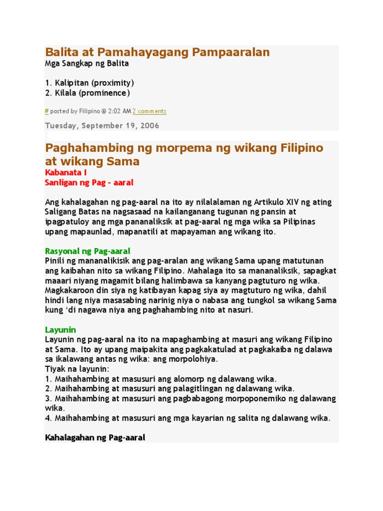 Filipino | PDF