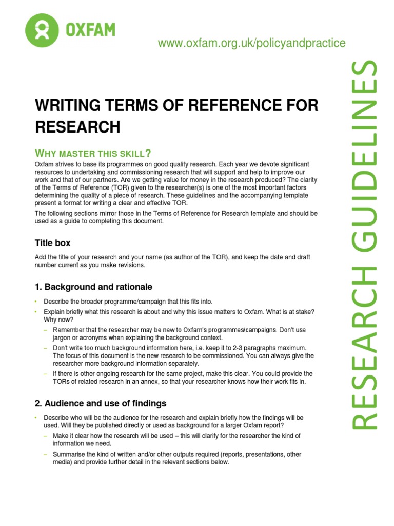 reference in research project