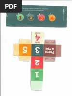 Dados e peças tabuleiro