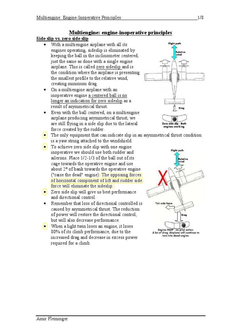 Engine-Inoperative Principles in Multiengines | PDF