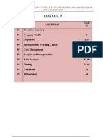 A Project Report On Working Capital Management Patel Shanti Steels PVT LTD