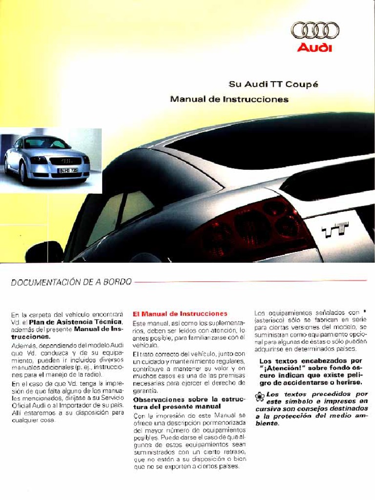 Manual Audi TT PDF