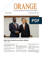 The Orange Newsletter Volume 1 Number 6. 22 November 2012