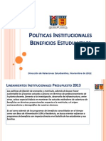 Políticas y Presupuestos Beneficios Estudiantiles CC-C.STGO PDF