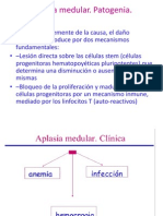 Aplasia medular: causas, anemia, leucopenia y trombopenia