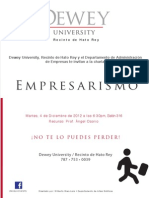 Flyer Empresarismo (Charla Hato Rey)