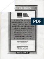 Listado de Centros Poblados Rurales Programa Nacional de Saneamiento Rural 2012-2013 r.s. n 161-2012-Vivienda