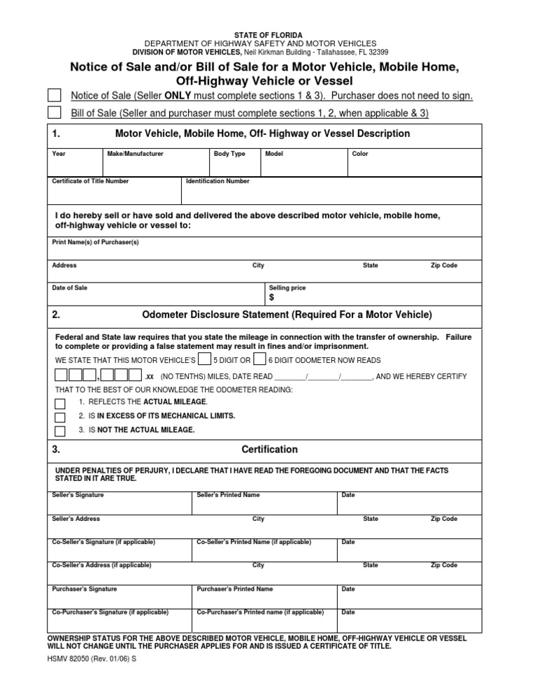 bill of sale bill of sale mobile home