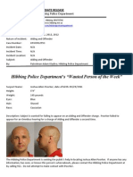 Wanted Person of The Week-Poorker
