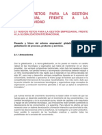 NUEVOS RETOS GESTIÓN EMPRESARIAL GLOBALIZACIÓN