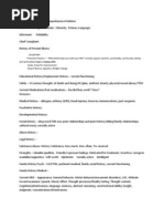 Psychiatric Evaluation Comprehensive Skeleton