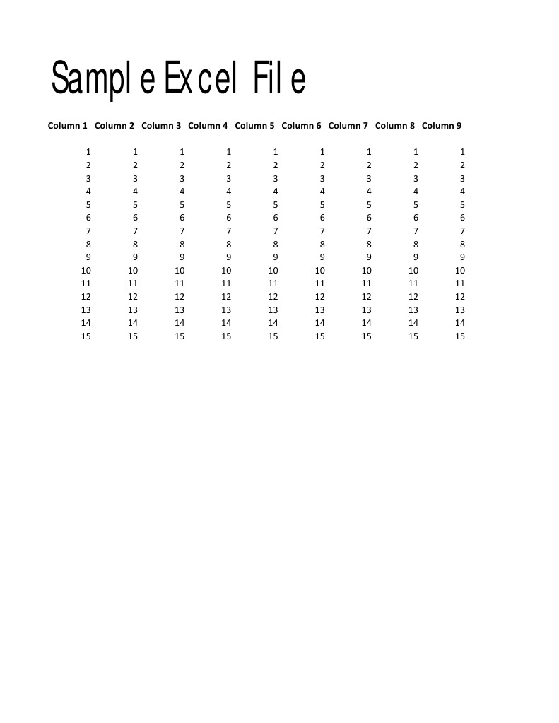 Sample Excel | PDF
