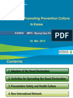 Activities for Promoting Prevention Culture in Korea