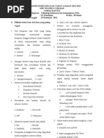 Soal UAS TIK Kelas IX Semester I