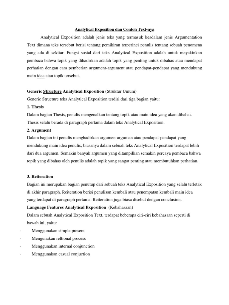 Contoh Analytical Exposition Adalah - Simak Gambar Berikut