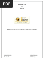 Assignment-3 of MGT-516: To Study The Customers Buying Behavior Towards Four Wheeler Diesel Vehicles