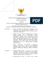 Permenaker No 19 TH 2012 TTG Syarat-Syarat Penyerahan Sebagian Pelaksanaan Pekerjaan Kepada Perusahaan Lain