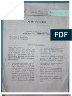 Ntse 2012-13 Andhrapradesh Mat Paper With Key