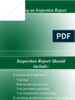 Writing An Inspection Report