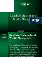 Gandhian Philosophy of Wealth Management BBA N107 UNIT IV