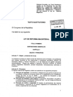 Texto Sustitutorio Proyecto Ley Magisterial