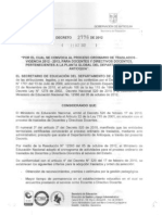 Decreto 2776 de 2012 Proceso Ordinario de Traslados