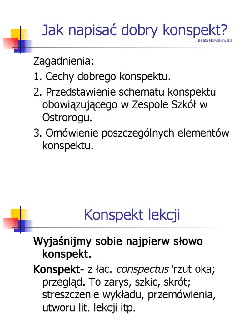 Jak Napisać Streszczenie Scenariusz Lekcji