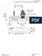 Raymarine A26043 B744V Bronze Through Hull Depth Speed Temperature Transducer Dimensions