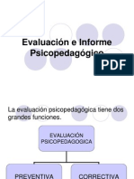 Evaluación e Informe Psicopedagógico