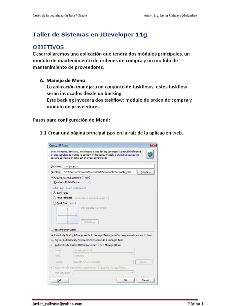 JDeveloper 11 Primero | PDF | Java (lenguaje de programación) | Point ...
