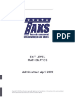 Math Texas TAKS With Answers 2009