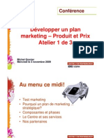 Développer un plan marketing - Produit et Prix