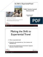 Experiential Travel - A Business and Destination Lens