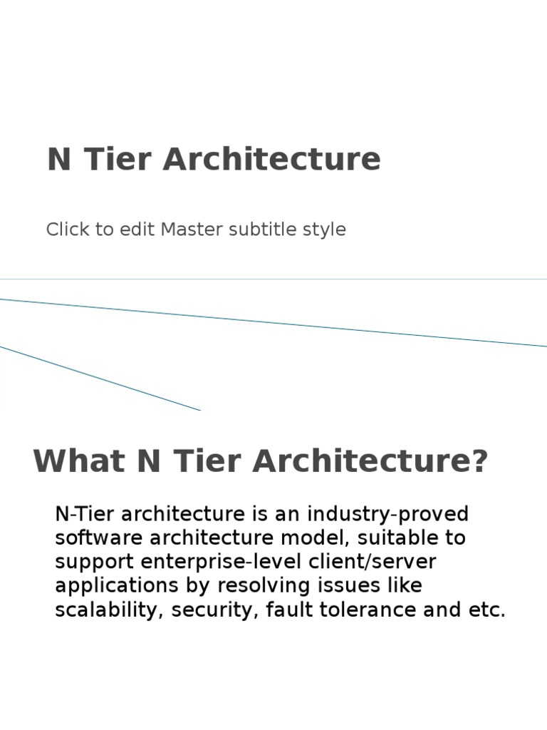 N Tier Architecture | PDF | Databases | Software Architecture