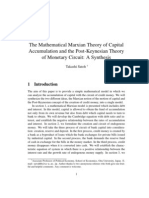 Takashi Satoh - The Mathematical Marxian Theory of Capital Accumulation and The Post-Keynesian Theory of Monetary Circuit. A Synthesis