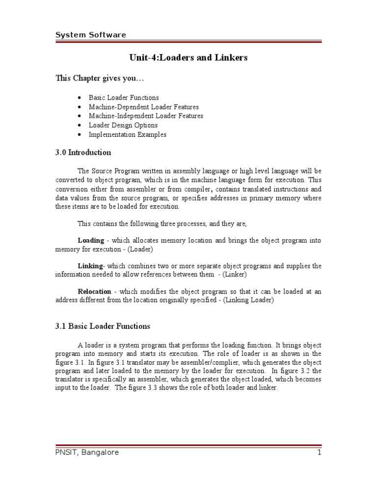 System Software Notes 5TH Sem Vtu | Download Free PDF | Library ...