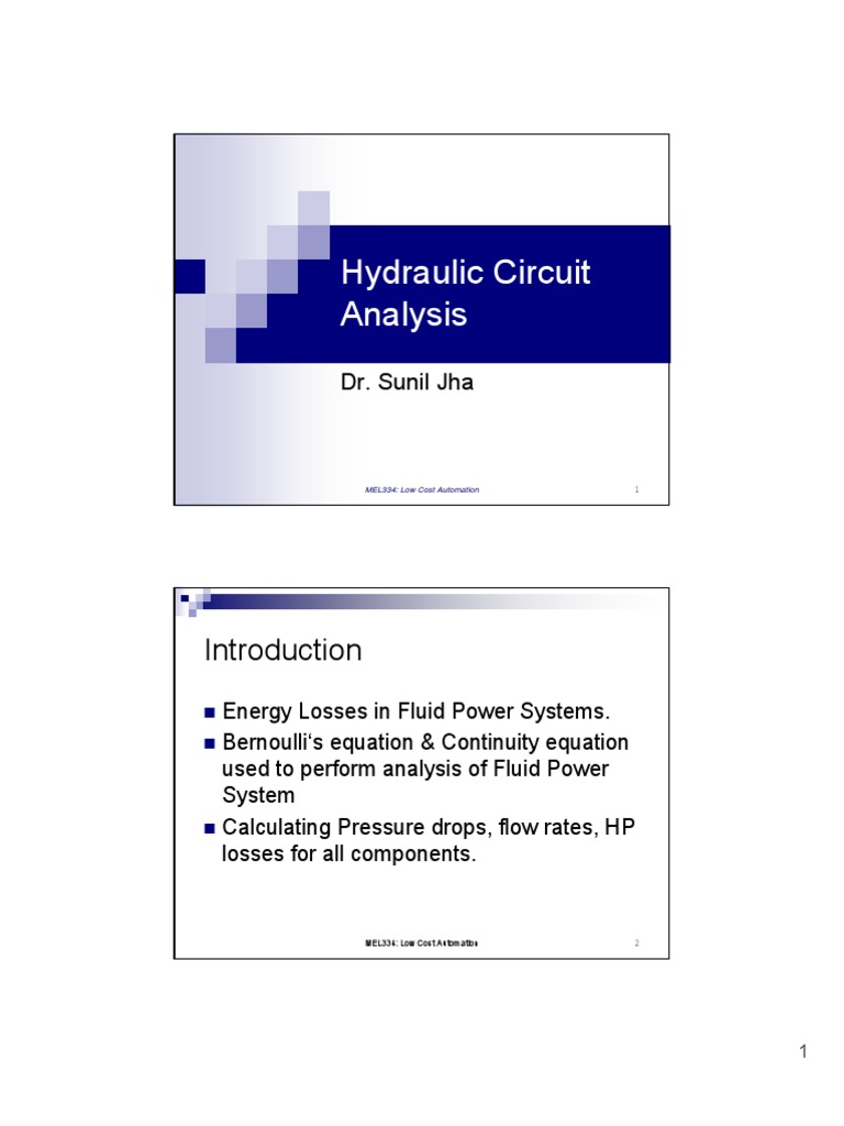 Hydraulic System Analysis PDF Reynolds Number Soft Matter