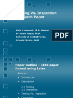 Testing vs. Inspection Research Paper