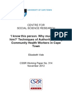 ‘I know this person. Why must I go to him?’ Techniques of Authority Among Community Health Workers in Cape Town