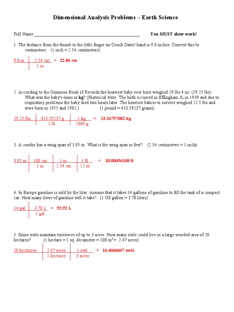 research paper on dimensional analysis